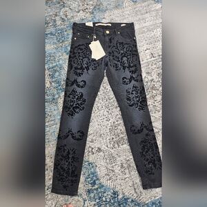 Women's ZARA WOMAN Premium Denim Collection Black Skinny Jeans Sz 2